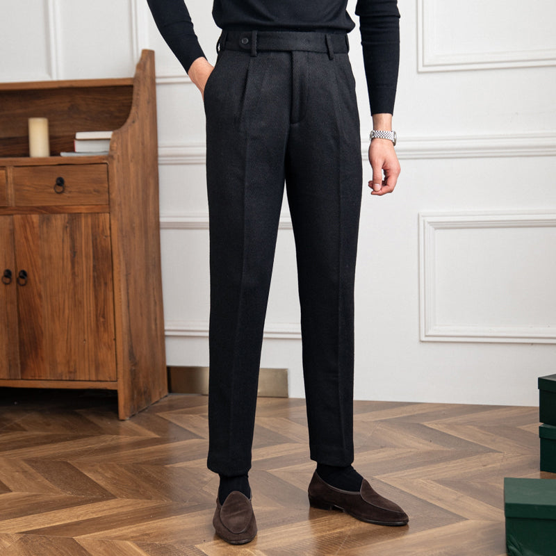 Orsen: Herringbone Wool Trousers