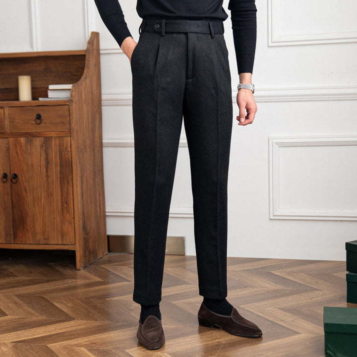 Orsen: Herringbone Wool Trousers