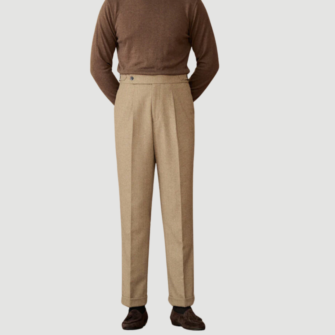 Corvin: Wool Trousers | Truffle