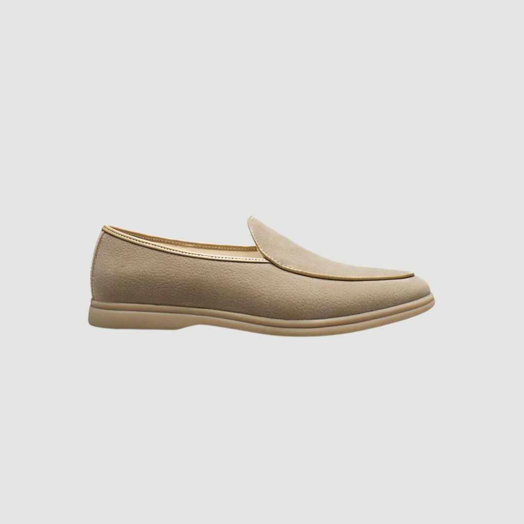 Vittorio: Suede Loafers | Cream