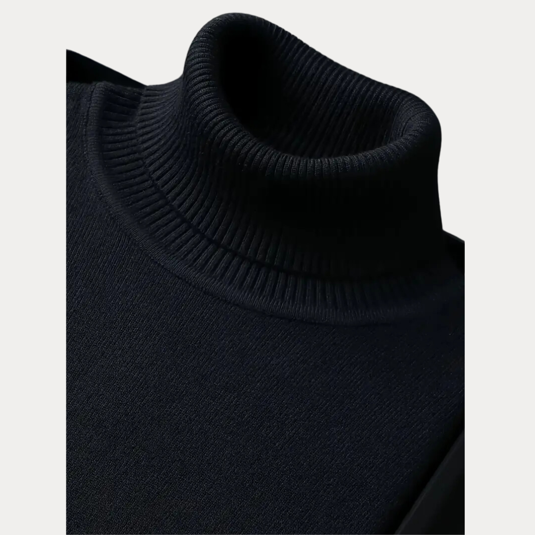 Vision: Polo Neck Jumper | Black