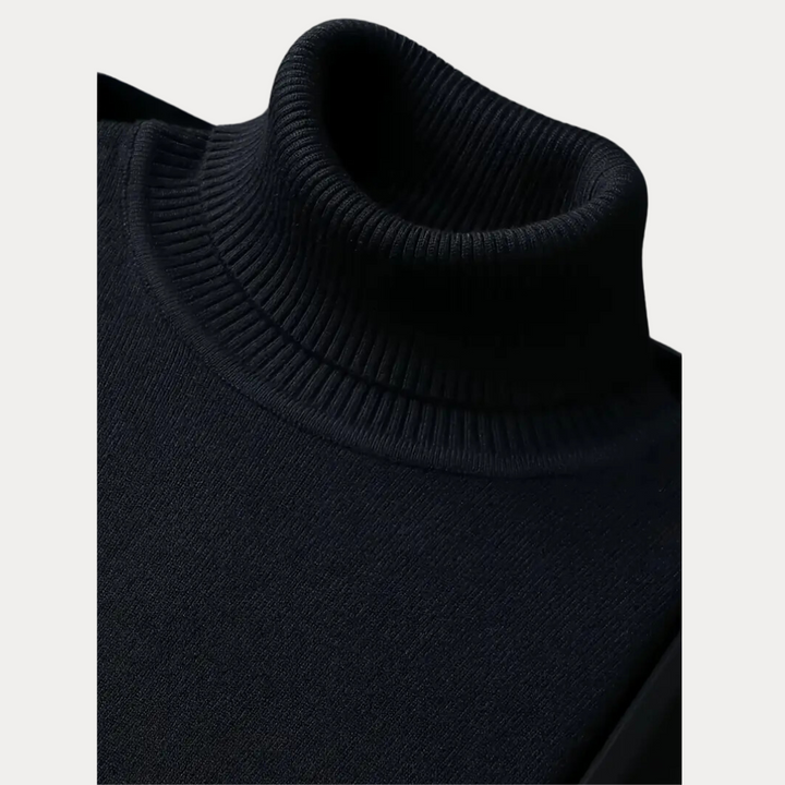 Vision: Polo Neck Jumper | Black