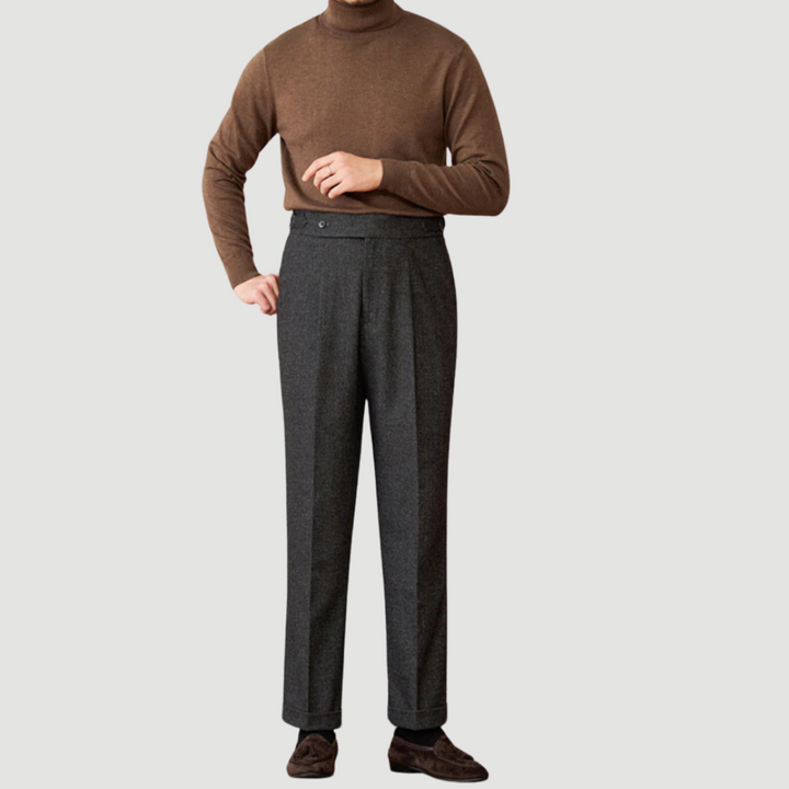 Corvin: Wool Trousers | Black