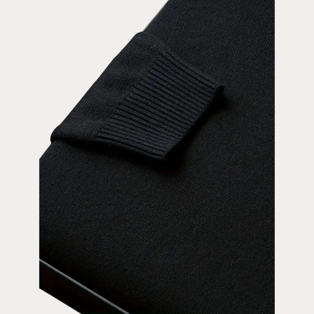 Vision: Polo Neck Jumper | Black