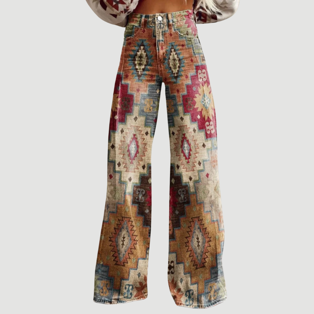 Indira: Boho Wide-Leg Trousers