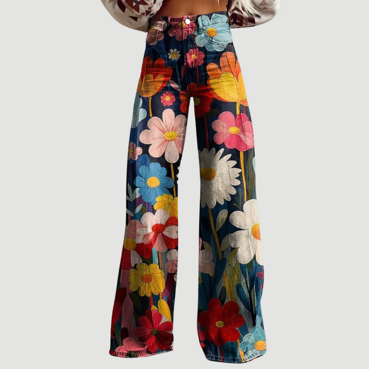 Azura: Boho Floral Trousers