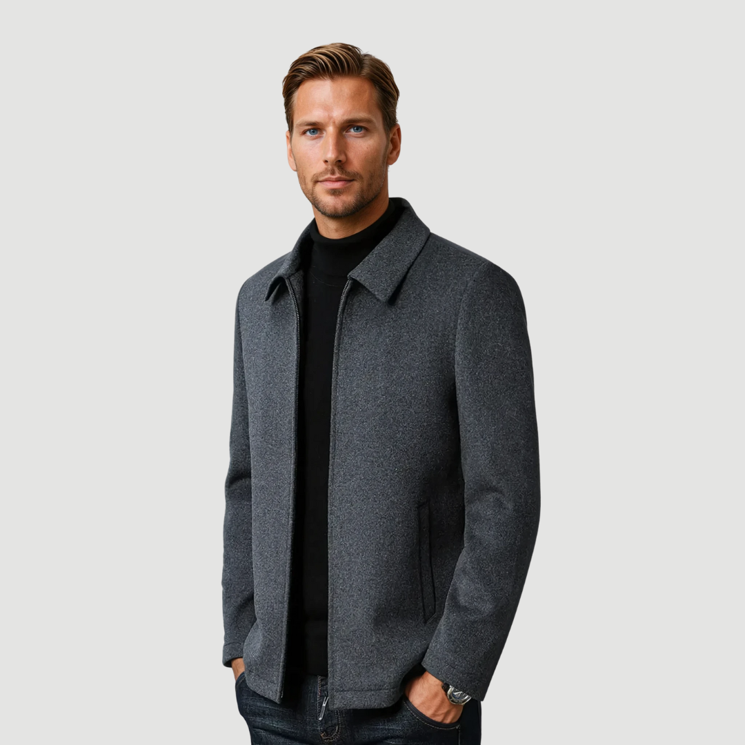 Alaric | Tailored Wool Jacket | Grey