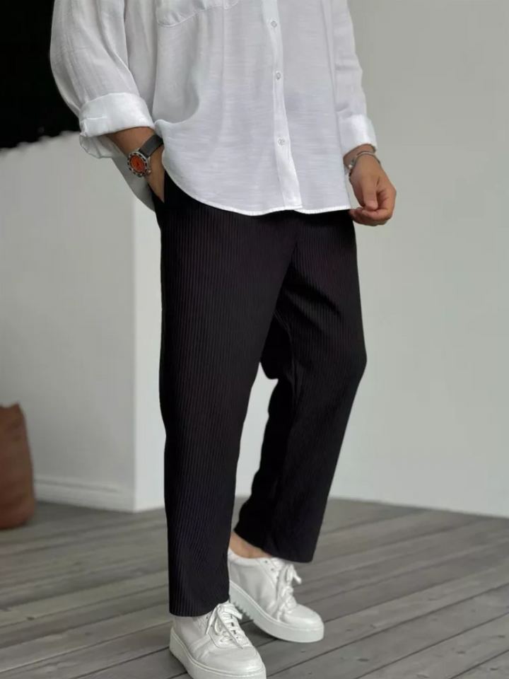 Tavian: Precision Tailored Trousers | White