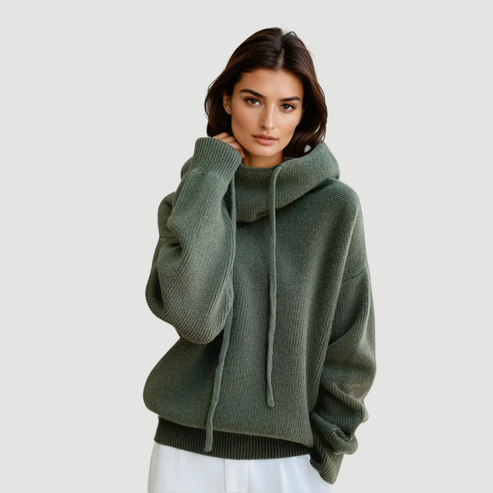 Zaria: Knitted Hoodie | Green