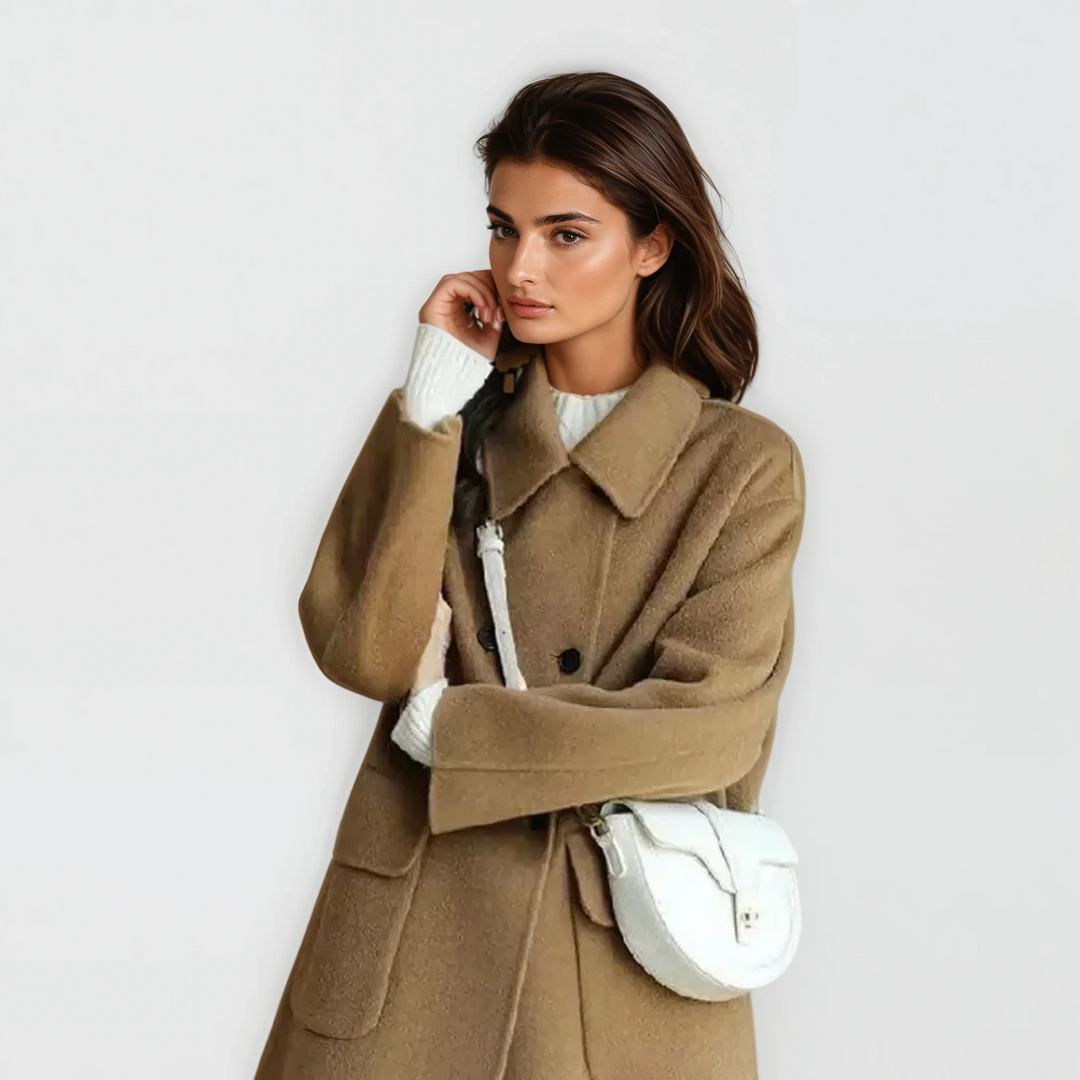 Valeria: Luxe Wool Trench | Khaki