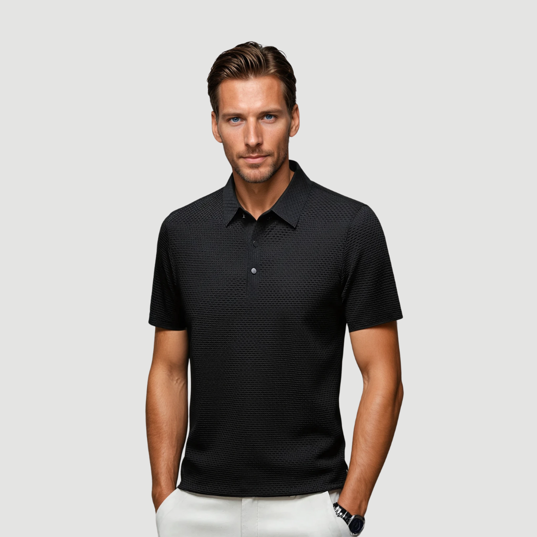 Gentle: Luxury Polo Shirt | Jet Black