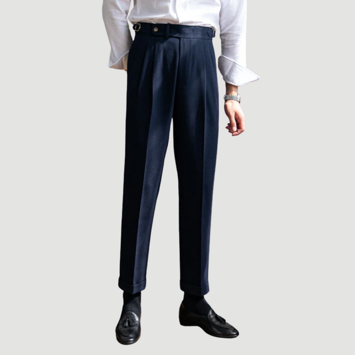 Aksel: Signature Wool Trousers | Navy