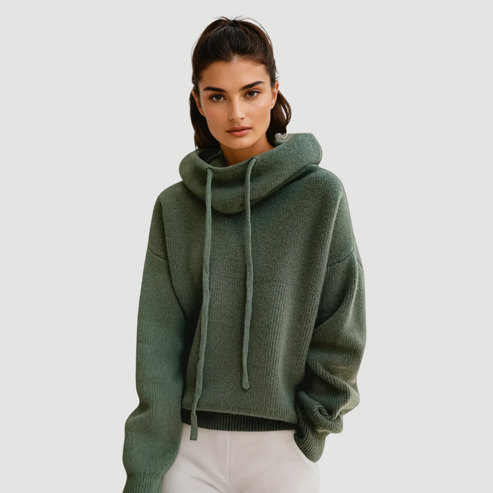 Zaria: Knitted Hoodie | Green