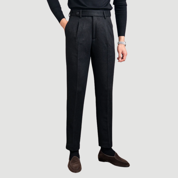 Orsen: Herringbone Wool Trousers