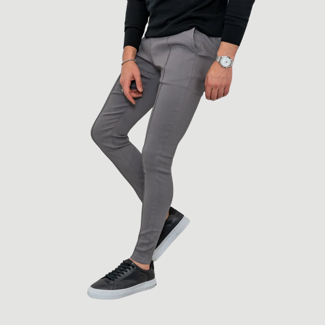 Cassian: Ultra-Flex Tailored Trousers | Grey