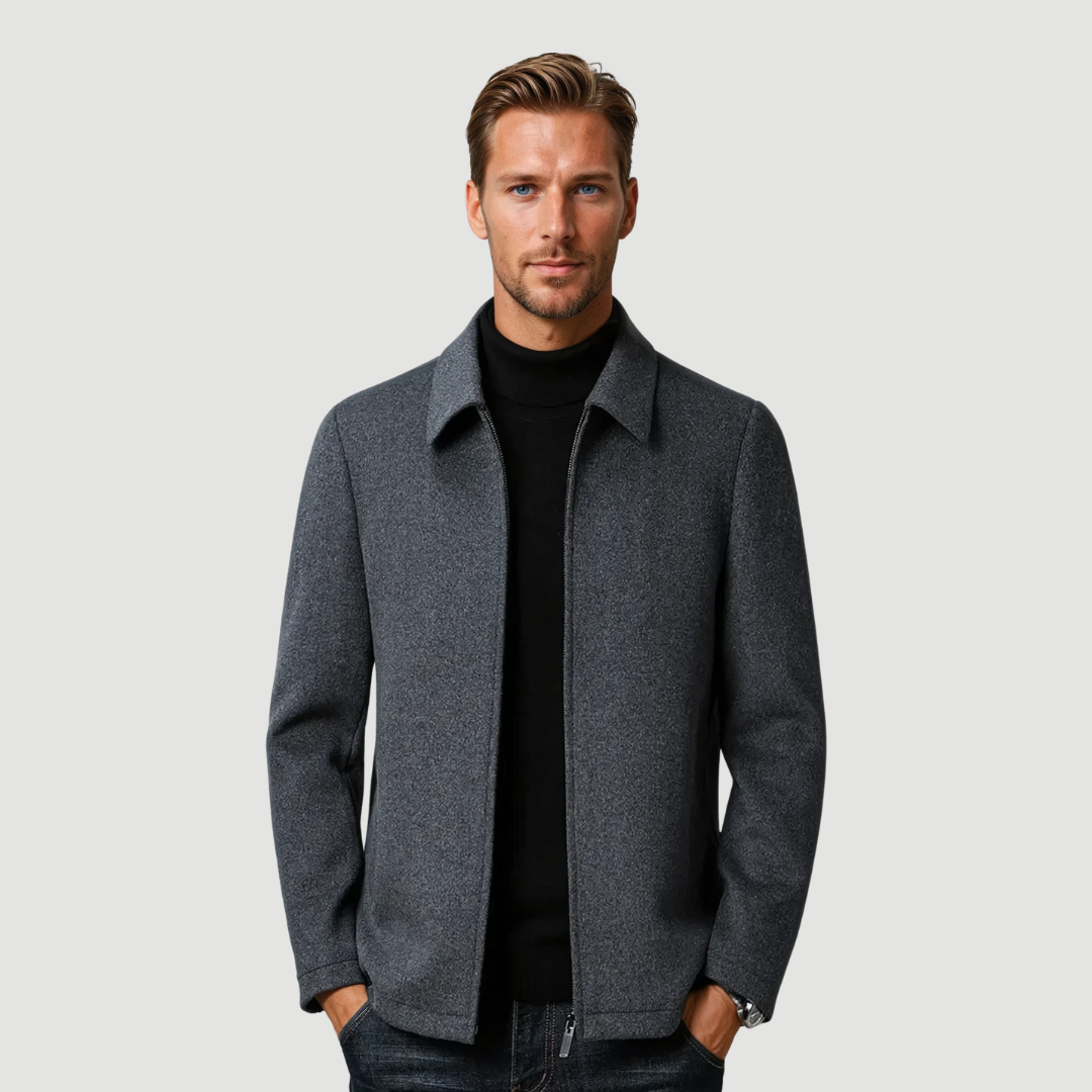 Alaric | Tailored Wool Jacket | Grey