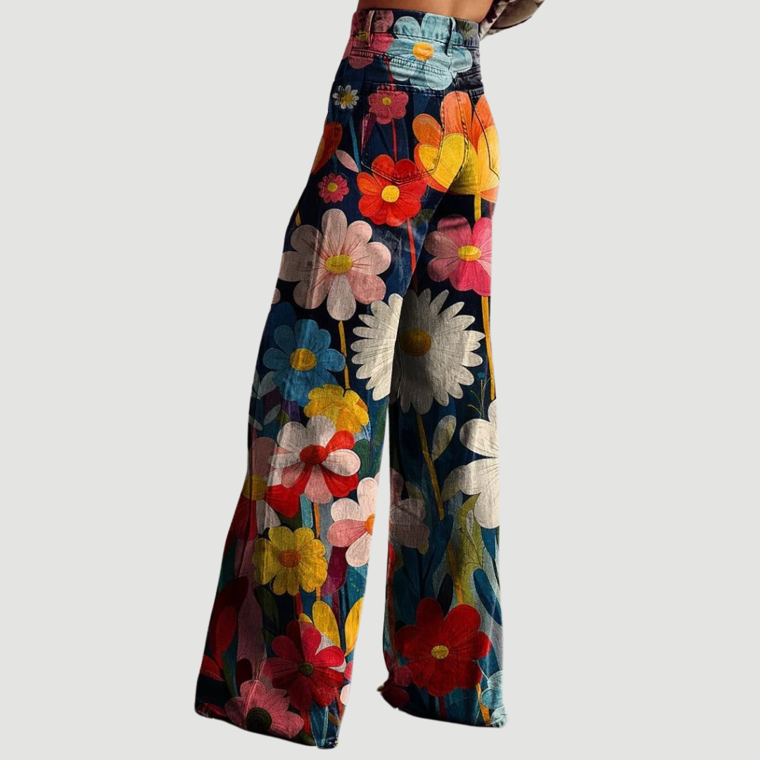 Azura: Boho Floral Trousers