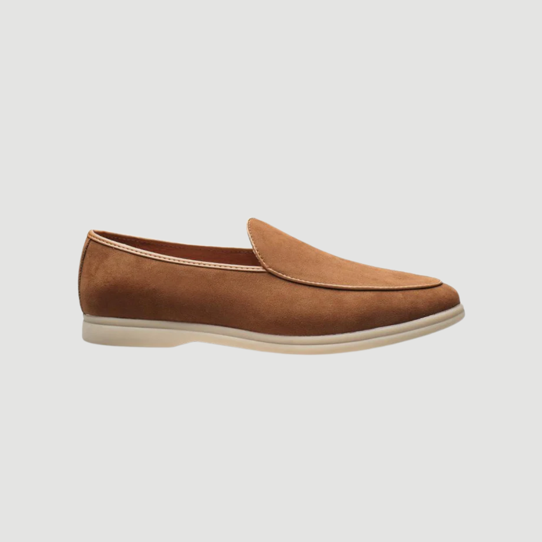 Vittorio: Suede Loafers | Cream