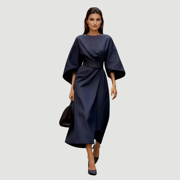 Elowen: Statement Sleeve Dress | Grey