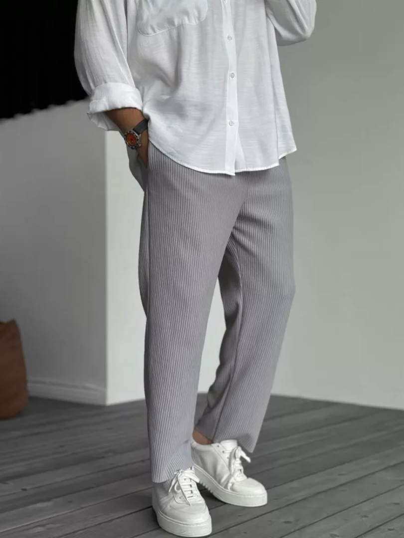 Tavian: Precision Tailored Trousers | Grey