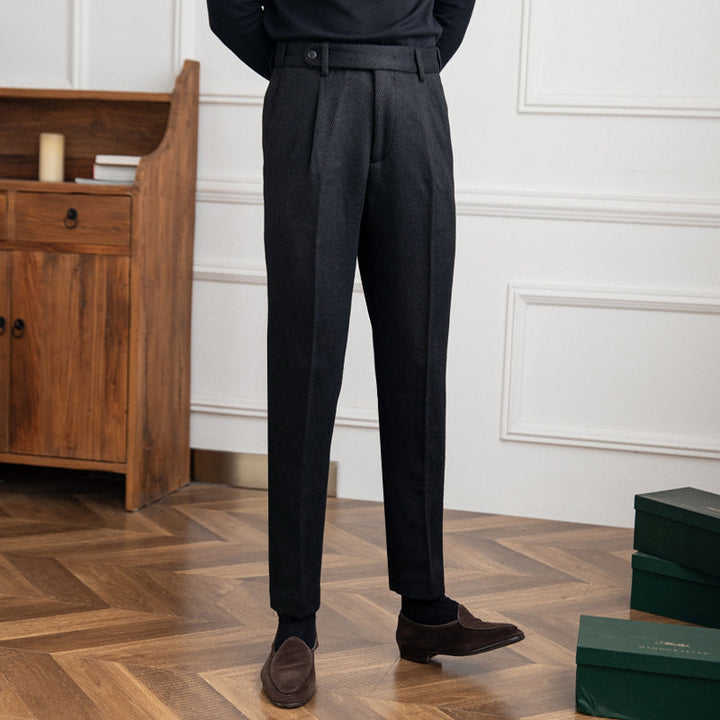 Orsen: Herringbone Wool Trousers