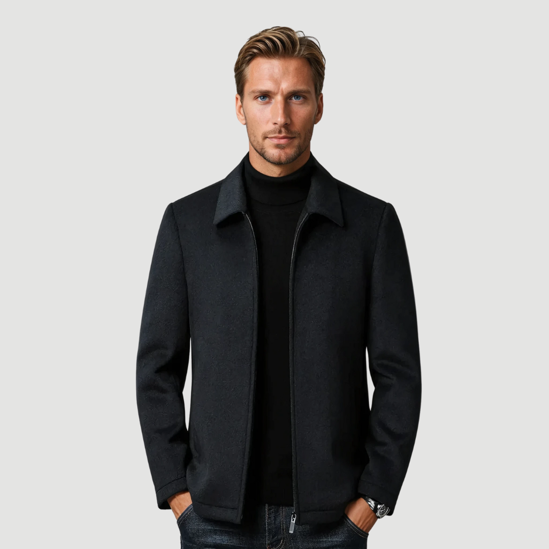 Alaric | Tailored Wool Jacket | Black