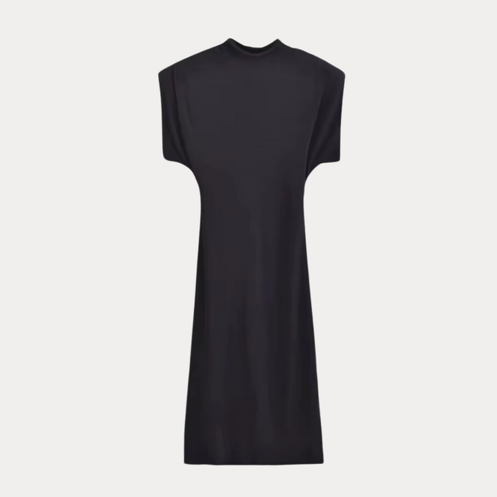 Ashley - Elegant Black Midi Dress