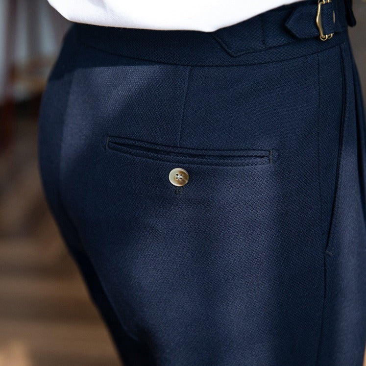 Aksel: Signature Wool Trousers | Navy