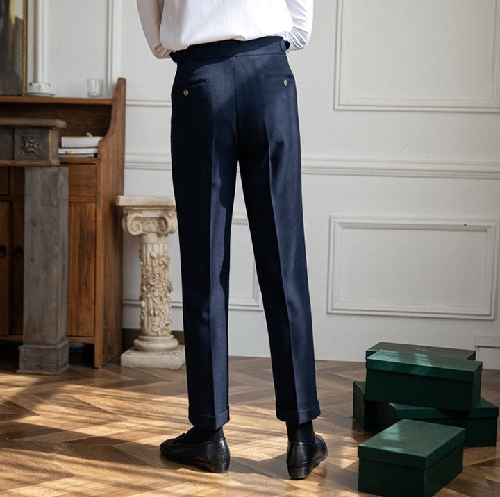 Aksel: Signature Wool Trousers | Navy