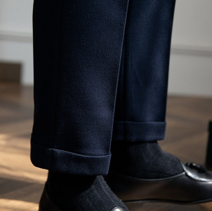 Aksel: Signature Wool Trousers | Navy