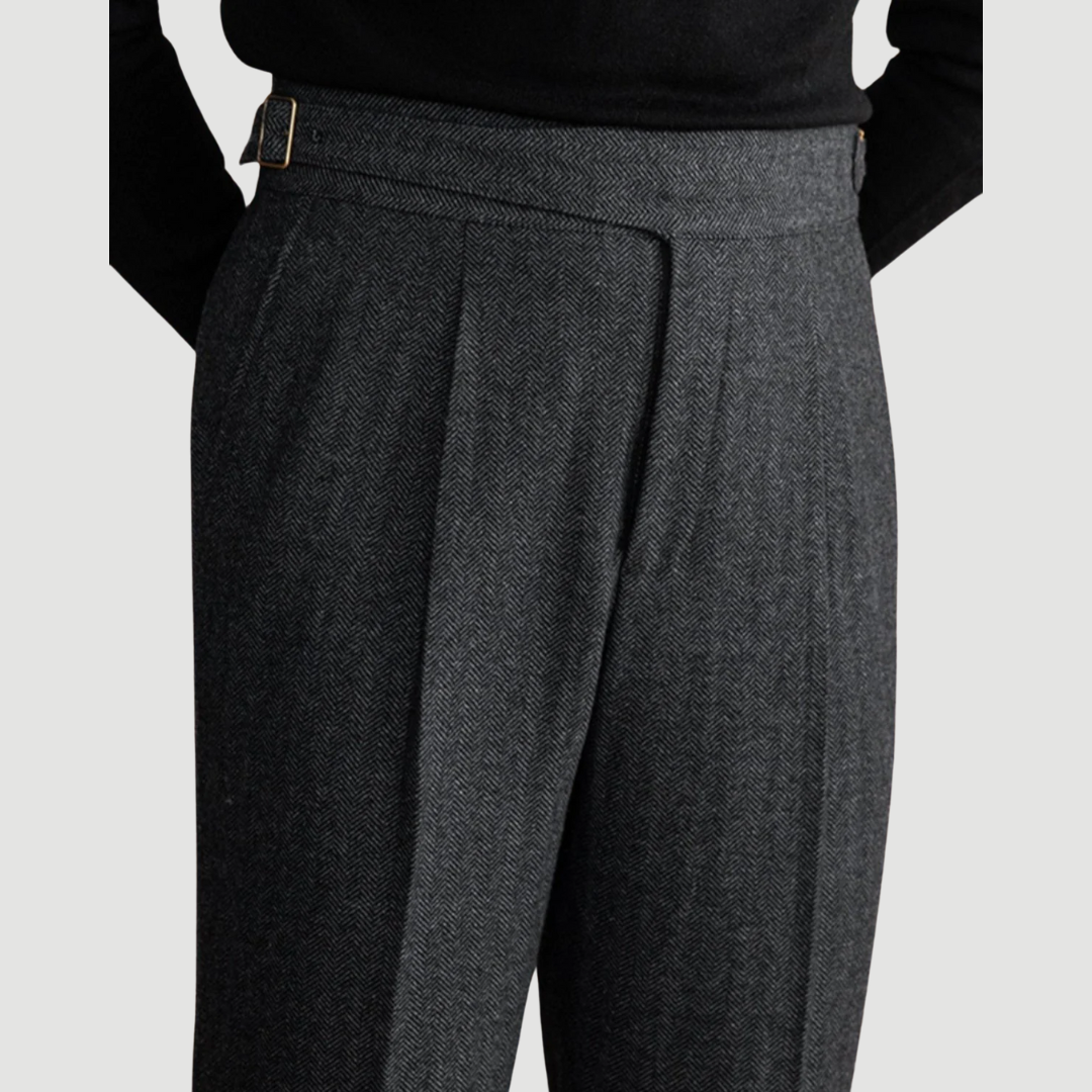 Magnus: Wool Tailored Trousers | Graphite