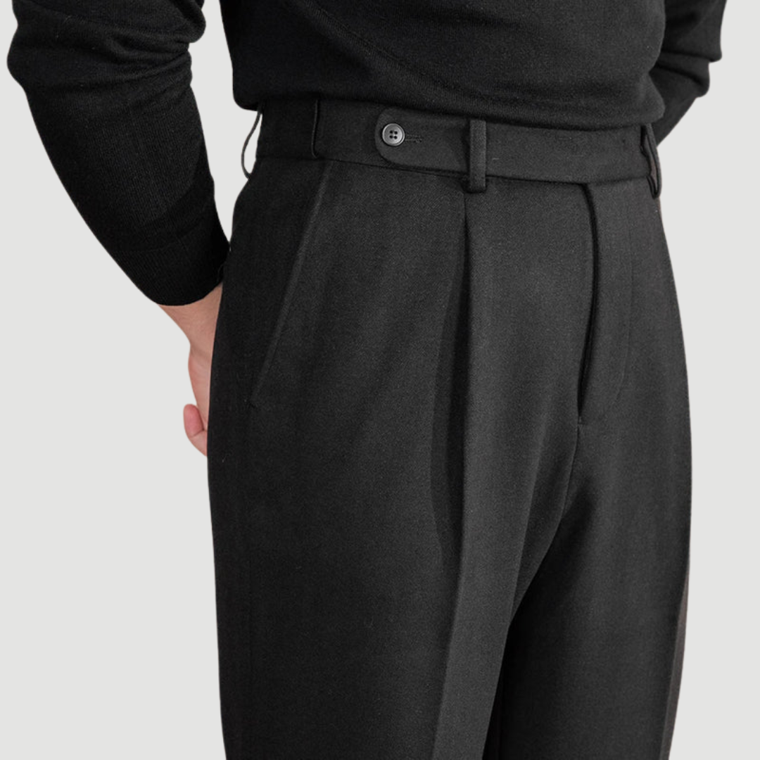 Eamon: Tailored Trousers | Black