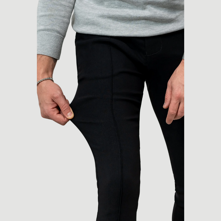 Cassian: Ultra-Flex Tailored Trousers | Black