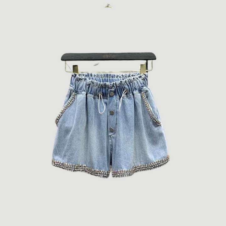 Stella: Premium Embellished Denim Shorts