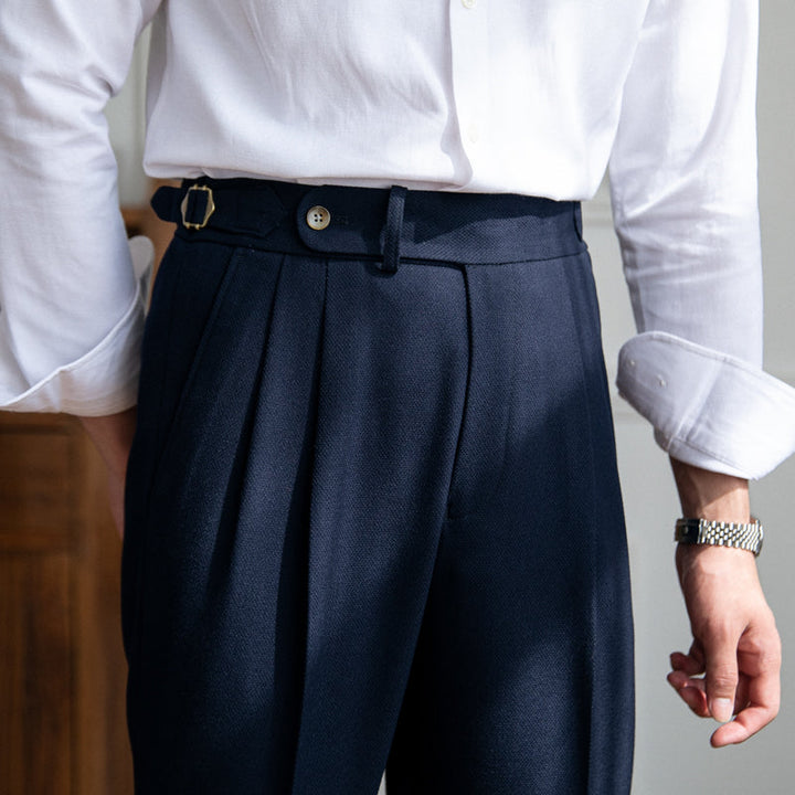 Aksel: Signature Wool Trousers | Navy