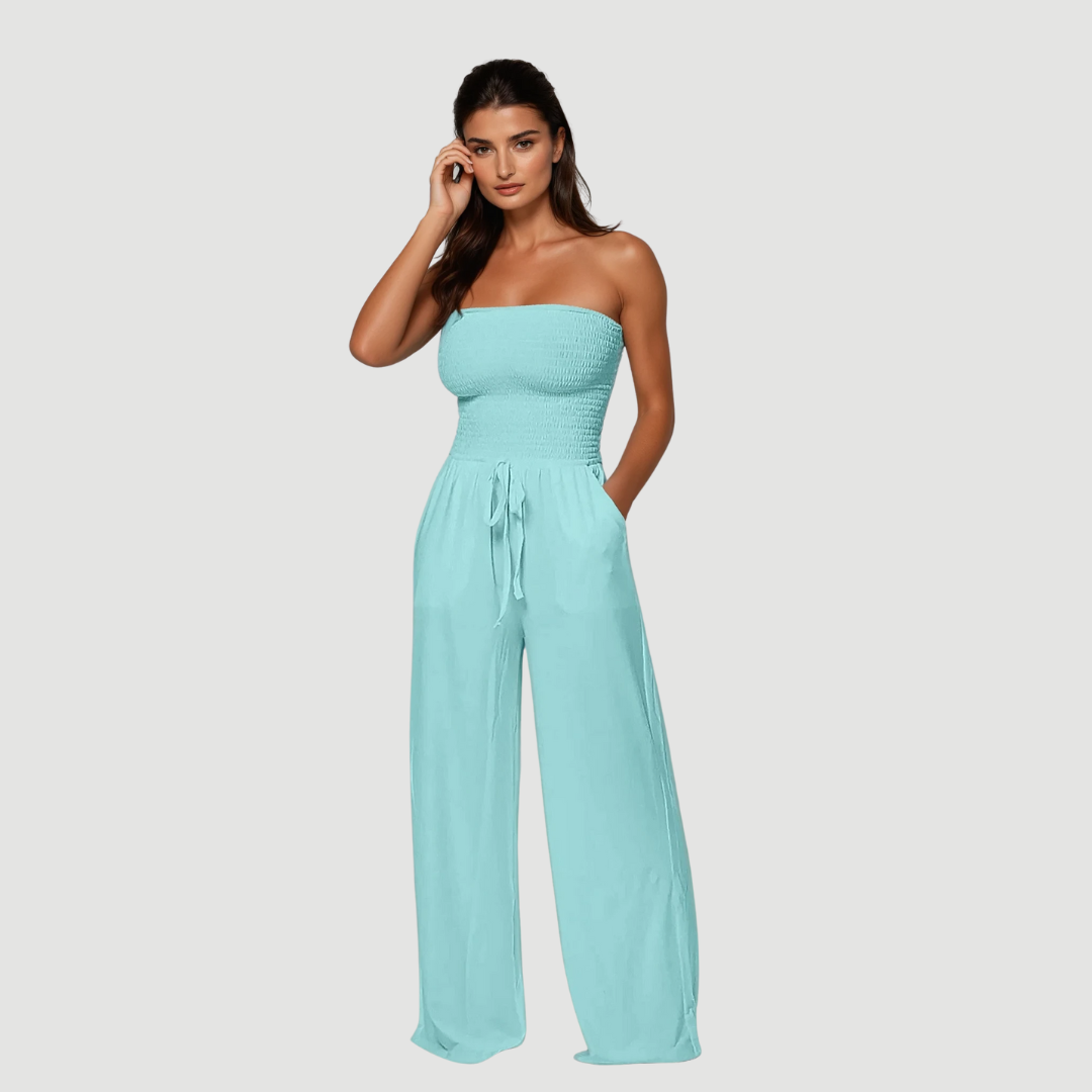 Ava: Off-Shoulder Jumpsuit | White