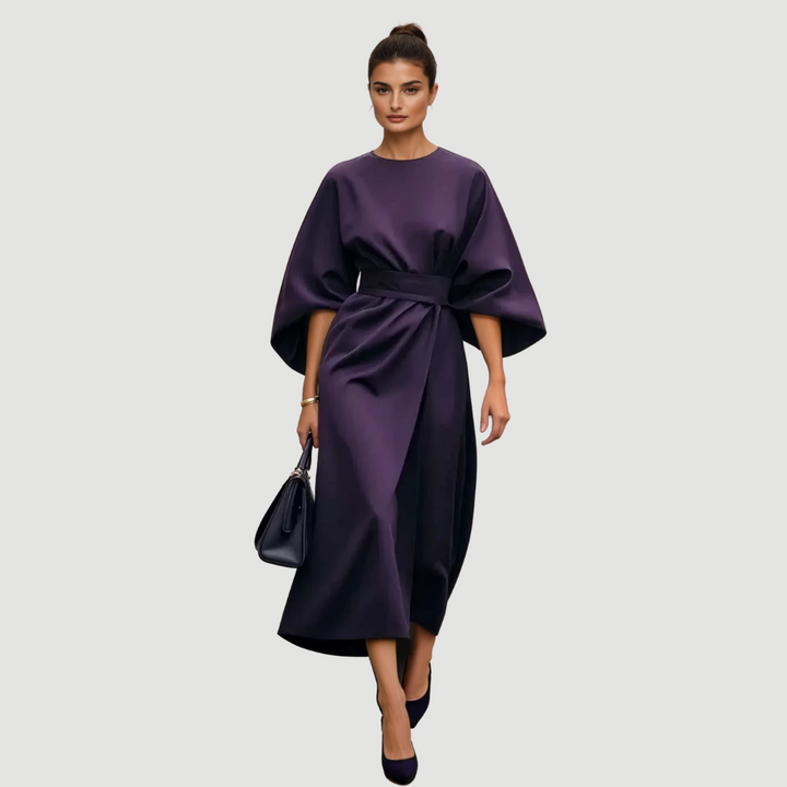 Elowen: Statement Sleeve Dress | Black