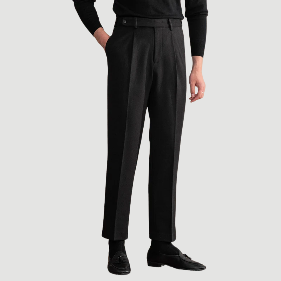 Eamon: Tailored Trousers | Black