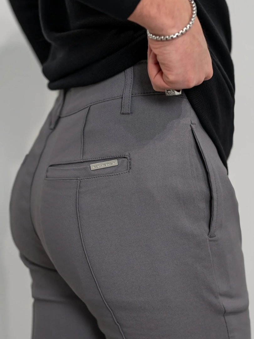 Cassian: Ultra-Flex Tailored Trousers | Grey