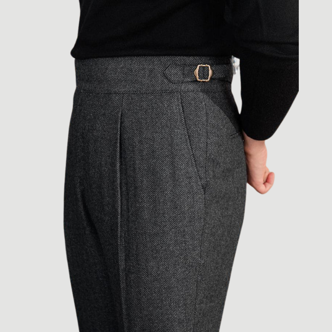 Magnus: Wool Tailored Trousers | Graphite