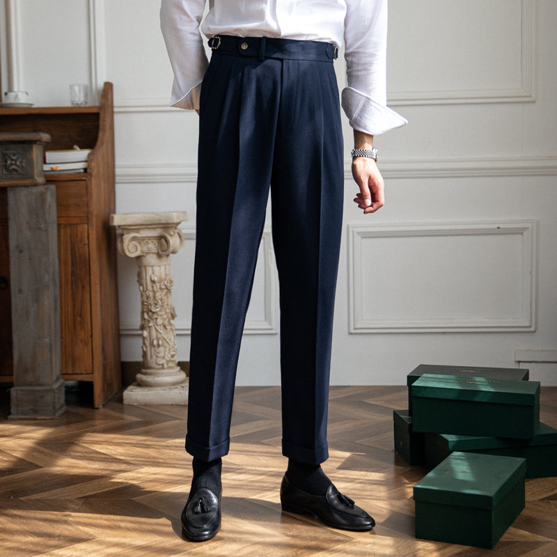 Aksel: Signature Wool Trousers | Navy