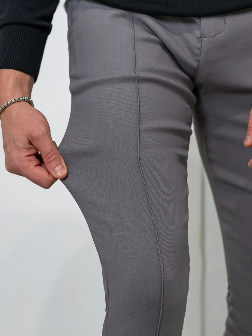 Cassian: Ultra-Flex Tailored Trousers | Grey