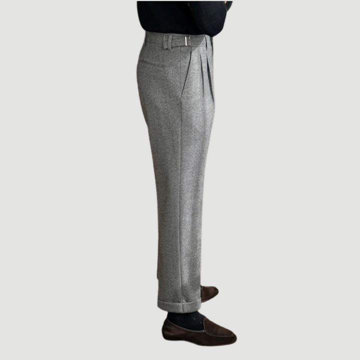 Dominic: Houndstooth Tailored Trousers | Truffle