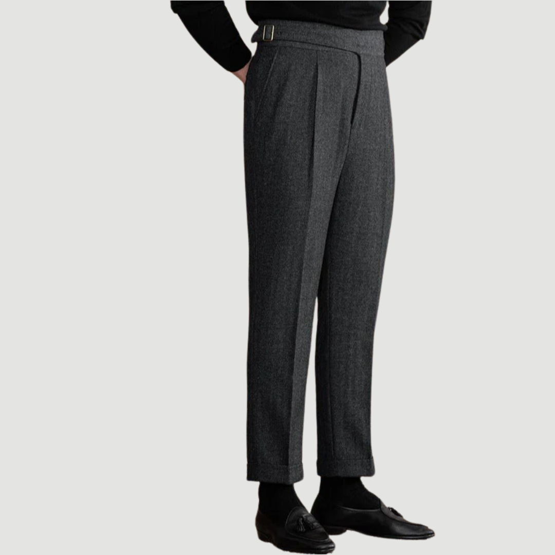 Magnus: Wool Tailored Trousers | Graphite