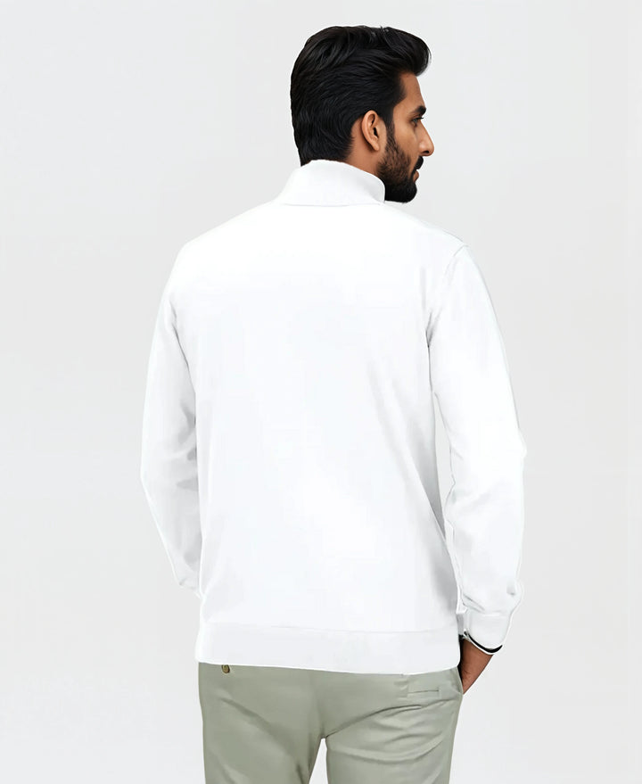 Vision: Polo Neck Jumper | White