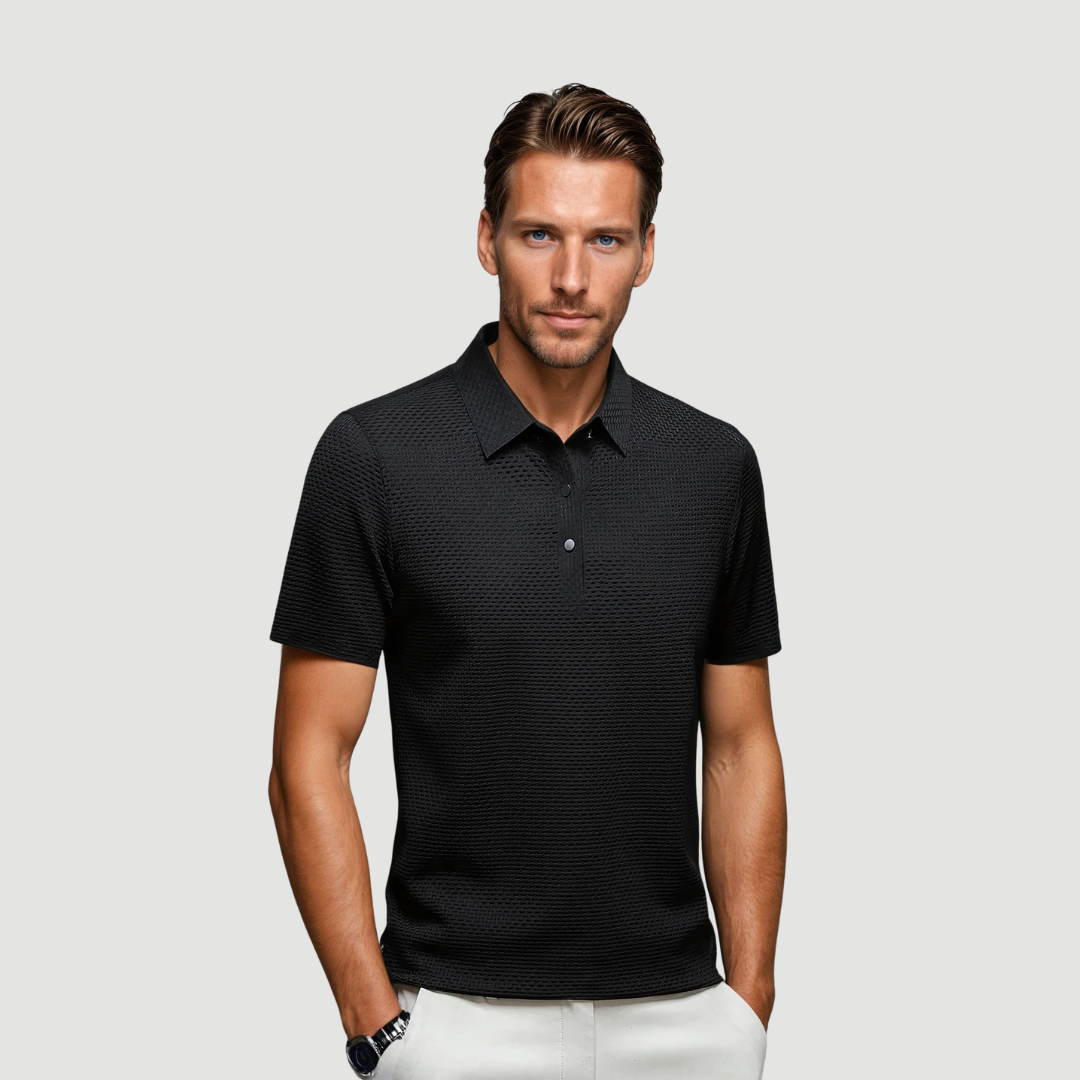 Gentle: Luxury Polo Shirt | Jet Black