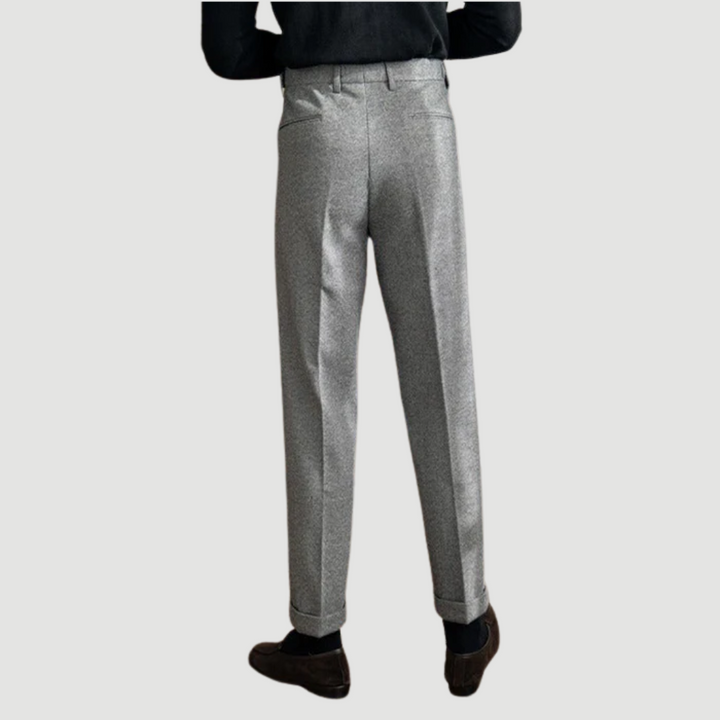 Dominic: Houndstooth Tailored Trousers | Truffle