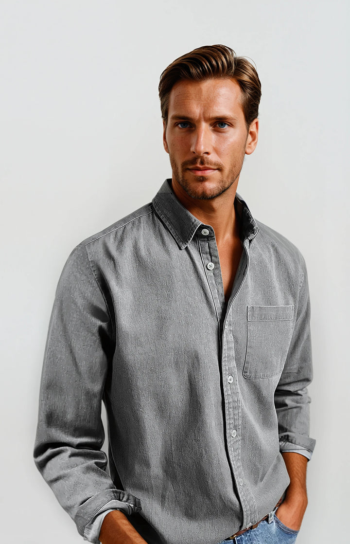 Stellan: Business Casual Shirt | Navy Blue