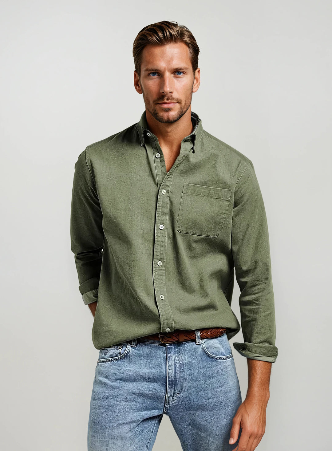 Stellan: Business Casual Shirt | Marine Blue