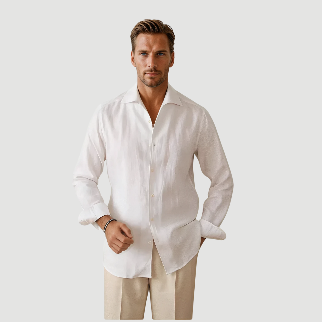 Valtor | Linen Resort Shirt | White